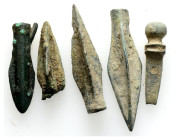 Ancient bronze figure, 5 pieces,