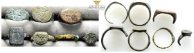 Ancient bronze ring 7 pieces,