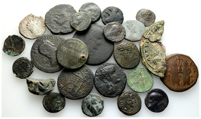 Ancient Bronze Coins..24 Pieces .. Sold As Seen.No Returns.