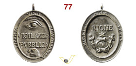 Tessera di riconoscimento per la Polizia Italiana (1797) Opus - Ottone mm 37,6x52,8 RRRRR BB