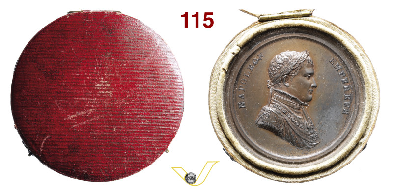 A Napoleone Imperatore (1800 ?) Opus Andrieu Peltro ramato mm 68 circa • Uniface...