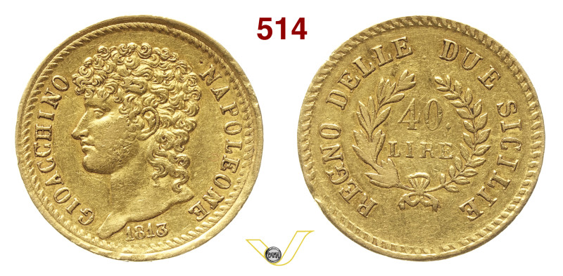 Gioacchino Murat 40 Lire 1813 , Napoli Au mm 27,1 BB