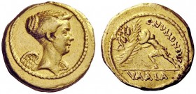 The George W. La Borde Collection of Roman Aurei Part I
THE ROMAN REPUBLIC
C. Numonius Vaala. Aureus, 41 BC, AV 8.11 g. Bust of Victory r. Rev. C·NV...
