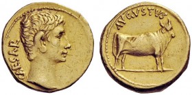 The George W. La Borde Collection of Roman Aurei Part I 
 THE ROMAN EMPIRE 
 Octavian as Augustus, 27 BC – 14 AD 
 Aureus, Samos (?) circa 21-20 BC...