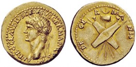 The George W. La Borde Collection of Roman Aurei Part I 
 THE ROMAN EMPIRE 
 Octavian as Augustus, 27 BC – 14 AD, in the name of Nero Claudius Drusu...