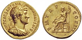 The George W. La Borde Collection of Roman Aurei Part I 
 THE ROMAN EMPIRE 
 Hadrian, 117 – 138 
 Aureus 119-122, AV 7.20 g. IMP CAESAR TRAIA – N H...