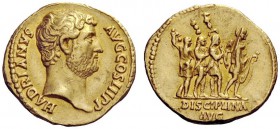 The George W. La Borde Collection of Roman Aurei Part I
THE ROMAN EMPIRE
Hadrian, 117 – 138
Aureus 134-138, AV 7.38 g. HADRIANVS – AVG COS III P P ...