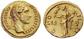 The George W. La Borde Collection of Roman Aurei Part I 
 THE ROMAN EMPIRE 
 Antoninus Pius augustus, 138 – 161 
 Aureus 147-8, AV 7.40 g. ANTONINV...