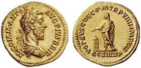 The George W. La Borde Collection of Roman Aurei Part I 
 THE ROMAN EMPIRE 
 Commodus augustus, 180 – 192 
 Aureus 184, AV 7.29 g. M·COMM·ANTON – A...