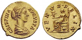 The George W. La Borde Collection of Roman Aurei Part I 
 THE ROMAN EMPIRE 
 Crispina, wife of Commodus 
 Aureus circa 180-183, AV 7.41 g. CRISPINA...