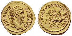 The George W. La Borde Collection of Roman Aurei Part I 
 THE ROMAN EMPIRE 
 Septimius Severus, 193 – 211 
 Aureus 202-210, AV 7.25 g. SEVERVS – PI...