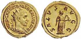 The George W. La Borde Collection of Roman Aurei Part I 
 THE ROMAN EMPIRE 
 Trebonianus Gallus, 251-253 
 Binio 251-253, AV 5.65 g. IMP CAE C VIB ...