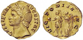 The George W. La Borde Collection of Roman Aurei Part I 
 THE ROMAN EMPIRE 
 Gallienus, 253 – 268 
 Quinarius 265, AV 1.97 g. GALLIENAE – AVGVSTAE ...