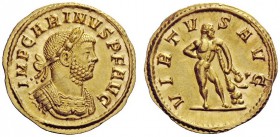 The George W. La Borde Collection of Roman Aurei Part I 
 THE ROMAN EMPIRE 
 Carinus, 283 – 285 
 Aureus 283–285, AV 4.21 g. IMP CARINVS P F AVG La...