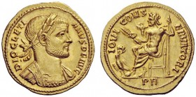 The George W. La Borde Collection of Roman Aurei Part I 
 THE ROMAN EMPIRE 
 Diocletian, 284 – 305 
 Aureus 287, AV 5.51 g. DIOCLETI – ANVS P F AVG...