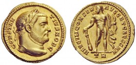The George W. La Borde Collection of Roman Aurei Part I 
 THE ROMAN EMPIRE 
 Constantius I Chlorus caesar, 293 – 305 
 Aureus, Treveri 303, AV 5.45...