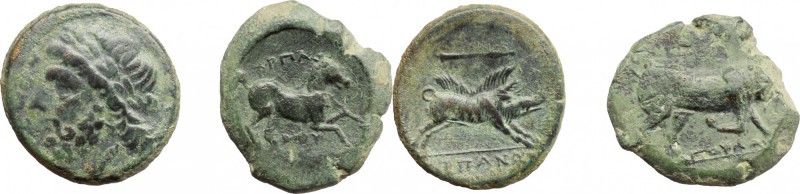 Greek Italy. Northern Apulia, Arpi. Multiple lot of two (2) AE coins, 325-250 BC...