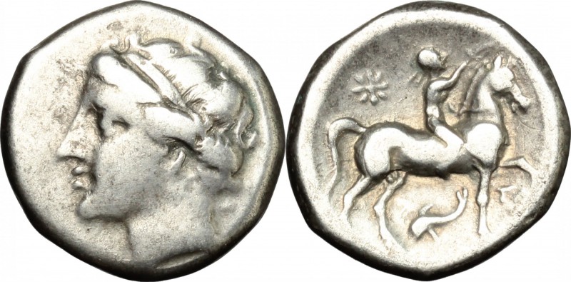 Greek Italy. Southern Apulia, 'Campano-Tarentine'. AR Didrachm, c. 281-228 BC. D...