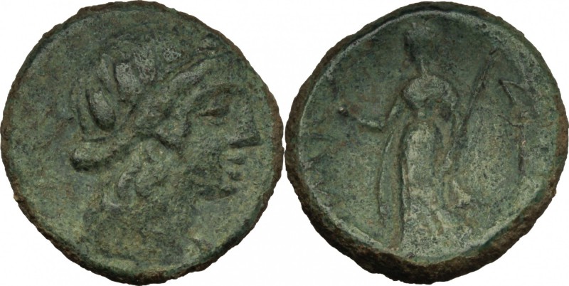 Sicily. Syracuse. Roman Rule, after 212 BC. AE 20 mm. D/ Wreathed head of Persep...
