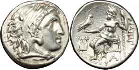 Continental Greece. Kings of Macedon. Philip III Arrhidaios (323-317 BC). AR Drachm, Kolophon mint, c. 323-319 BC. D/ Head of Herakles right. R/ ΦIΛIΠ...