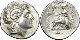 Continental Greece. Kings of Thrace. Lysimachos (305-281 BC). AR Tetradrachm, Kallatis mint. D/ Diademed head of Alexander the Great right, with horn ...