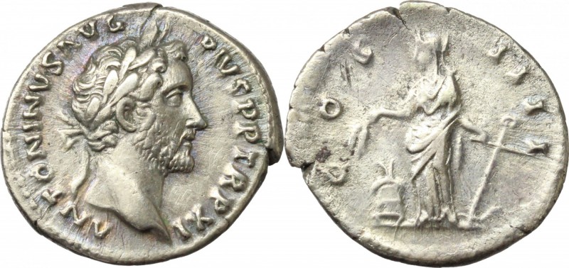 Antoninus Pius (138-161). AR Denarius, 147-148 AD. D/ ANTONINVS AVG PIVS P P TR ...