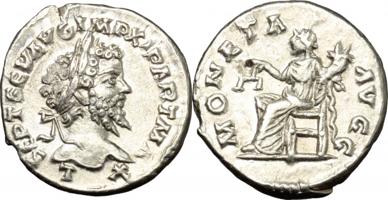 Septimius Severus (193-211). AR Denarius, Laodicea mint, 198-202 AD. D/ L SEPT S...