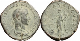 Severus Alexander (222-235 AD). AE Sestertius, 222-231 AD. D/ IMP CAES M AVR SEV ALEXANDER AVG. Laureate, draped and cuirassed bust right. R/ AEQVITAS...