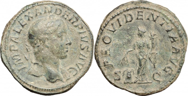 Severus Alexander (222-235). AE Sestertius, 232 AD. D/ IMP ALEXANDER PIVS AVG. L...