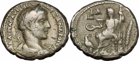 Severus Alexander (222-235 AD). BI Tetradrachm, dated RY 11 (231-232 AD). Alexandria mint. D/ Α ΚΑΙ ΜΑΡ ΑΥΡ CΕΥ ΑΛΕΞΑΝΔΡΟC ΕΥC. Laureate, draped and c...