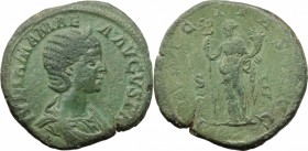 Julia Mamaea, mother of Severus Alexander (died 235 AD). AE Sestertius. D/ IVLIA MAMAEA AVGVSTA. Diademed and draped bust right. R/ FELICITAS AVG SC. ...