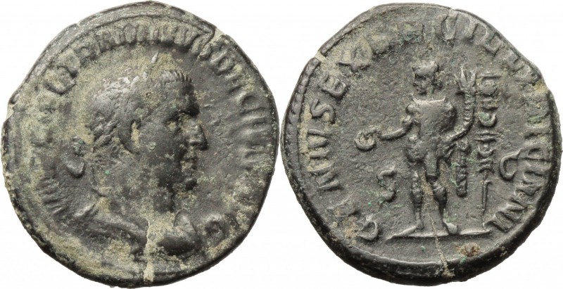 Trajan Decius (249-251). AE As, Rome mint, 250 AD. D/ IMP C M Q TRAIANVS DECIVS ...