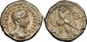 Valerian I (253-260). BI Tetradrachm, dated RY 5 (257-258 AD). Alexandria mint. D/ Α Κ Π ΛΙ ΟΥΑΛΕΡΙΑΝΟC ΕΥ ΕΥ C. Laureate, draped and cuirassed bust r...
