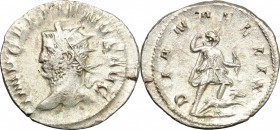 Gallienus (253-268). AR Antoninianus, Mediolanum mint. D/ IMP GALLIENVS AVG. Radiate head left. R/ DIANA FELIX. Diana advancing right, holding bow and...