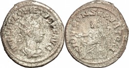 Quietus (260-261). BI Antoninianus, Samosata mint. D/ IMPC FVL QVIETVS AVG. Radiate, draped and cuirassed bust right. R/ IOVI CONSERVATORI. Jupiter se...