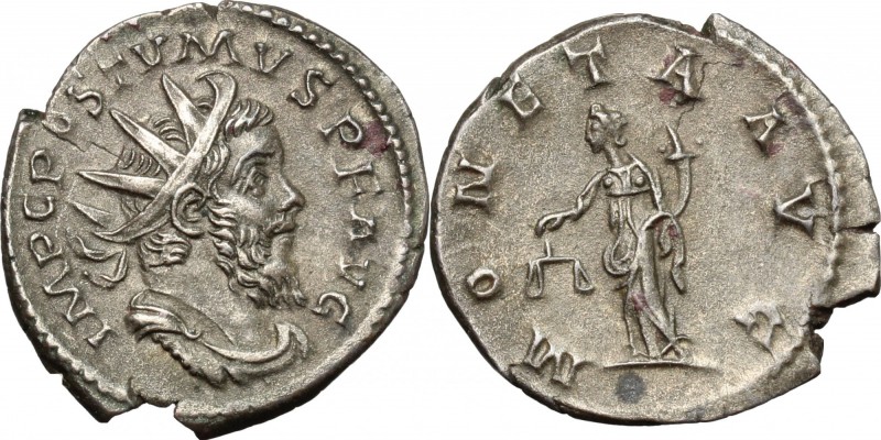 Postumus (259-268). AR Antoninianus, Treveri mint. D/ IMP C POSTVMVS PF AVG. Rad...