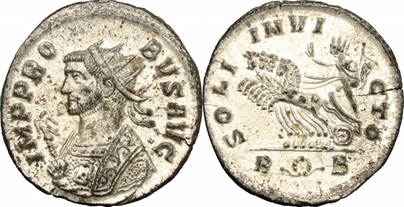 Probus (276-282). BI Antoninianus, Rome mint. D/ IMP PROBVS AVG. Radiate bust le...