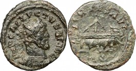 Allectus (293-296). BI Quinarius, Londinium mint. D/ IMP C ALLECTVS PP AVG. Radiate and cuirassed bust right. R/ VIRTVS AVG. Galley left; below, QL. R...