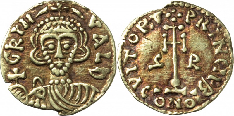 Benevento. The Lombards at Beneventum. Grimoald III as Princeps (792-806). AV Tr...