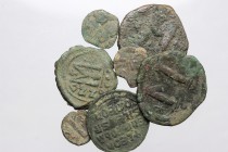 Byzantine Empire. Multiple lot of seven (7) unclassified AE coins. AE. Fair:F.