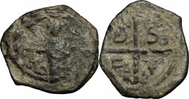 Antioch. Tancred, Regent (1101-1104, 1104-1112). AE follis with St. Peter. Schl. pl. V, 1. Malloy 6. g. 3.72 mm. 22.50 About VF.