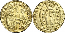 Chios. Filippo Maria Visconti (1421-1436). AV Ducat. Schlumberger pl. XIV, 14. Gamberini 398. Friedberg 4. AV. g. 3.51 mm. 20.50 Good VF. Standard Ven...