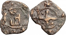 Tripoli. Bohemond V (1233-1251). AE Pougeoise, 1235 and later. Malloy p. 173, 21. AE. g. 0.84 mm. 16.50 F.