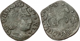 L'Aquila. Ferdinando I d'Aragona (1458-1494). Cavallo. MIR 88. AE. g. 2.23 R. Tipologia con RENGNI BB.