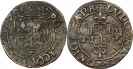 L'Aquila. Luigi XII (1501-1503). Sestino. MIR 115. CU. g. 1.70 mm. 20.00 R. BB.