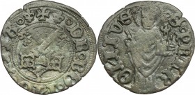 Bologna. Monete Anonime Pontificie (1403-1490). Quattrino 1464-1490. M. 7/13. Berm. 295. MI. g. 0.83 BB.