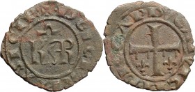 Brindisi. Carlo I d'Angiò (1266-1278). Denaro. Sp. 35. MIR 343. AE. g. 0.74 mm. 16.00 R. qSPL.