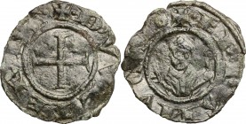 Casole. Ranuccio Allegretti (1321-1348), Vescovo di Volterra. Denaro piccolo. MIR 32. MI. g. 0.41 mm. 15.00 R. BB.
