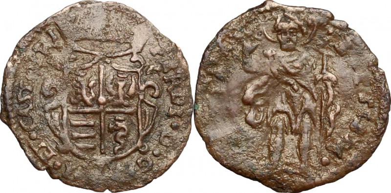 Castiglione delle Stiviere. Ferdinando I Gonzaga (1616-1678). Quattrino. CNI 143...