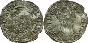 Castro. Pier Luigi Farnese (1545-1547). Quattrino. CNI 86. MI. g. 0.73 qSPL.